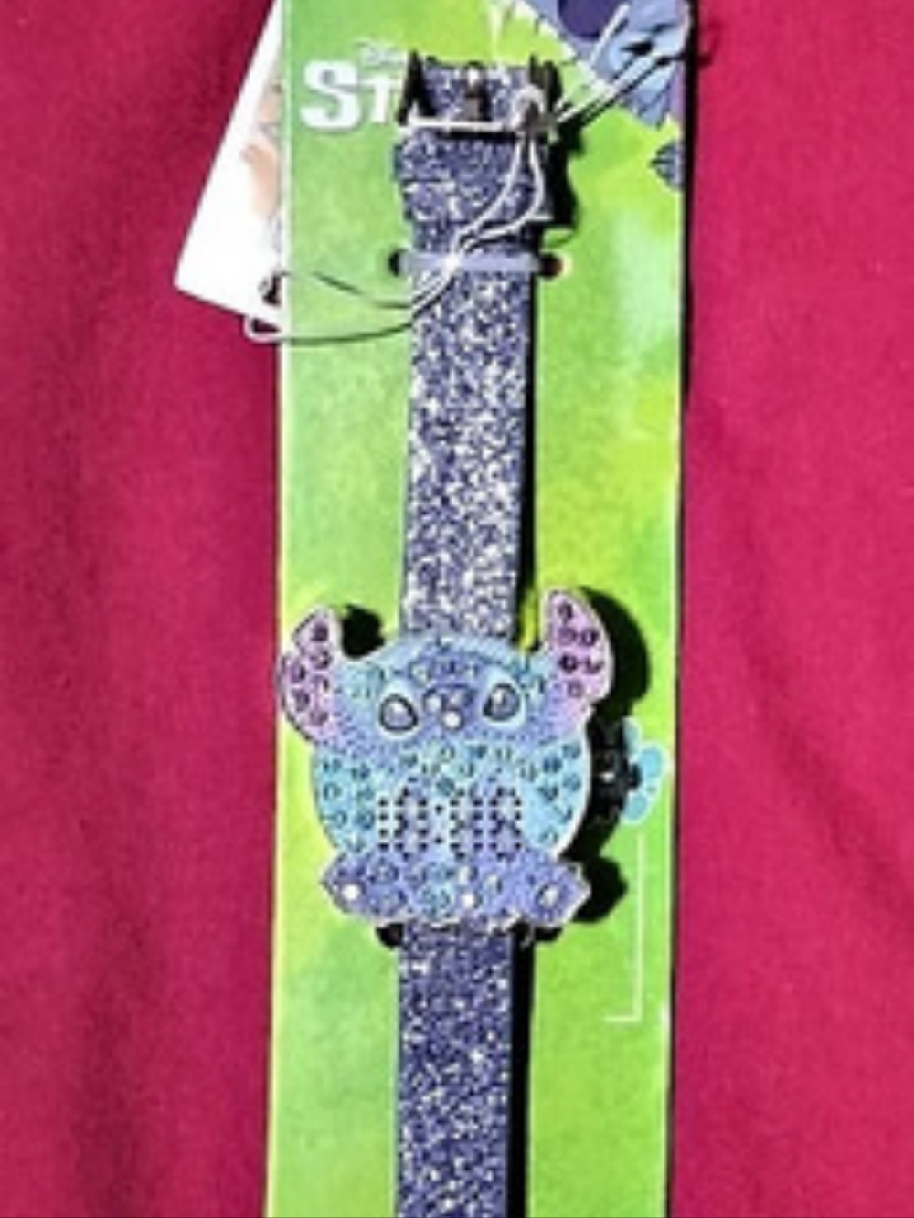 Disney Stitch Rhinestone LED Watch LED Watch Green & Purple NWT